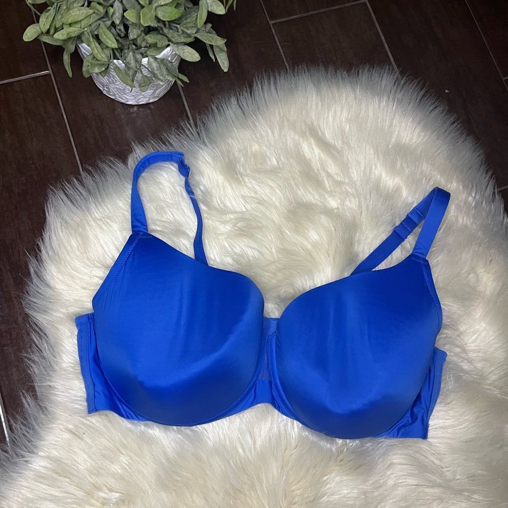 Cacique royal blue full coverage underwired bra sz 44DD